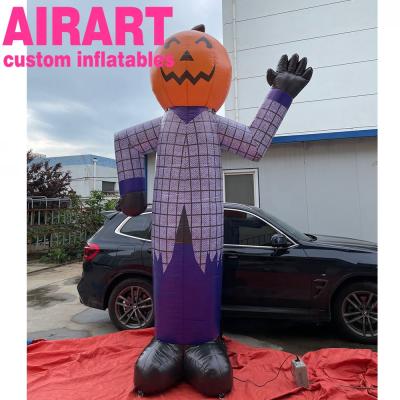 China Lombard Figure Military Inflatable Balloon , Halloween Event Inflatable Pumpkin Man For Praise Event for sale