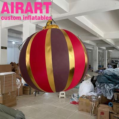 China PVC Tarpaulin/Oxford Cloth/Ceiling Optional Props Christmas Balloon Toy, Inflatable Colorful Balloon For Christmas Hanging Decoration for sale