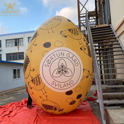 China Custom Advertising or Decoration Pattern Giant Inflatable Cold Air Blow Egg Balloon for Easter Decoration for sale