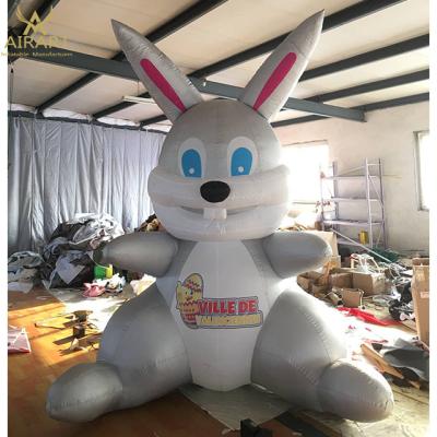 China 420D Oxford Clothes Large Inflatable Easter Bunny, Giant Inflatable Bunny Balloon For Decoration for sale