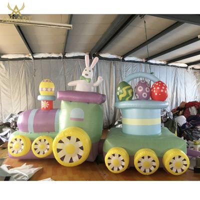 China Party Easter Inflatable Decor Giant Inflatable Train , Inflatable Bunny And Egg Easter Props for sale