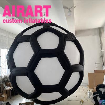 China PVC tarpaulin cloth/420D Oxford clothes advertising Customized Inflatable Inflatable Soccer Pattern Ball for sale