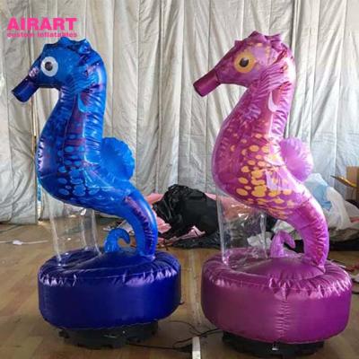 China 420D Oxford Clothes Available Custom Fish Inflatables Horse Seahorse Inflatable Sea Animal For Decoration for sale