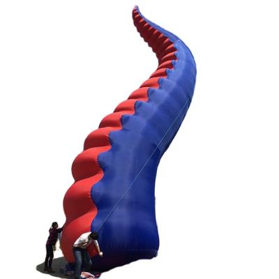 China Oxford Cloth Blue And Red Decoration Big Inflatable Octopus Tentacles for sale