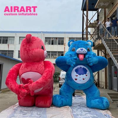 China PVC Tarpaulin / Oxford Cloth Giant Inflatable Plush Walking Bear / Optio 3.5m Tall Outdoor Cartoon for sale