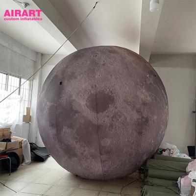 China Oxford Cloth Inflatable Advertising Decoration LED Inflatable Moon For Outdoor Decoration for sale