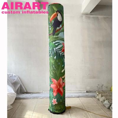 China PVC tarpaulin/oxford cloth/colorful pattern inflatable tube optional for stage road props, wedding event decoration air pillar for sale