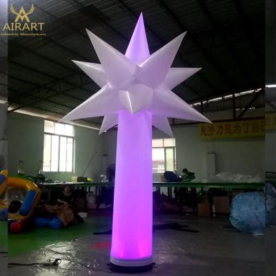 China 420D Oxford Clothes Hot Selling Star Inflatable Lighting Pillar, Inflatable Lighting Tower For Events Decoration for sale