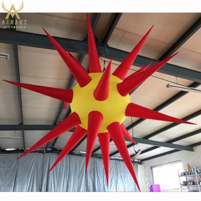 China PVC Tarpaulin/Oxford Cloth/Optional Party Inflatables Show Hanging LED Star Light Balloon For Decoration Event for sale