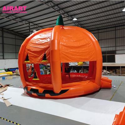 China PVC tarpaulin cloth/420D Oxford clothes Giant Outdoor Decorative Pumpkin Kids Trampoline Tent for sale