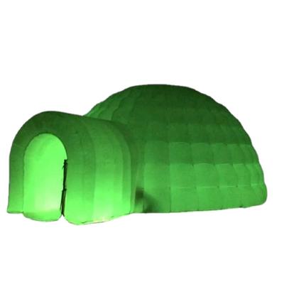 China PVC Tarpaulin/Oxford Cloth/Optional With Led Lighting Dome Ice House Shape Inflatable Tent, Small Inflatable Snow House Tent Central Park Decor 3m for sale