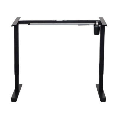 China Adjustable Price Training Room (Height) Optimization Price Table Frame Black Metal Surface Electric Table Frame for sale