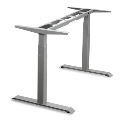 China Adjustable (height) motor electric lift desk non-porous gray height adjustable adjustable office desk for sale