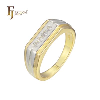 China Z53210178 FJ Fallon Fashion Jewelry Men's Rings CLASSIQUE Plated in 14K Gold Two Tone Brass Based for sale