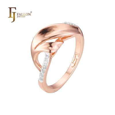 China F93202495 FJ Fallon Fashion Jewelry CLASSIC Sliver Fashion Rings Rose Gold Two Tone Brass Plated Based for sale