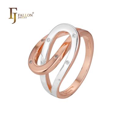 China F93202489 FJ Fallon Fashion Jewelry CLASSIC Fashion Rings Rose Gold Two Tone Brass Plated Based for sale