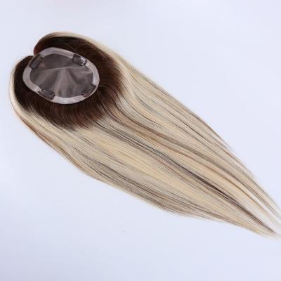 China Freestlye factory wholesale price high quality unprocessed european remy hair topper full hand tied monofilament hair topper for sale