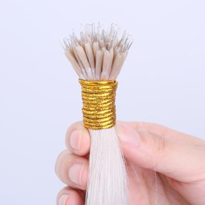 China TopElles Ring Hair Extensions Nano Bead Silky Straight Nano Remy Hair Microlink Hair Extensions for sale