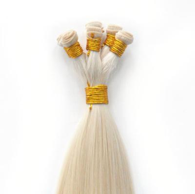 China TopElles silk straight wholesale good quality hair weft hand tied real hair weft extension for salon for sale