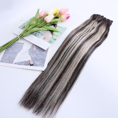 China TopElles Straight Best Double Weft Straight Virgin Human Hair 100% Straight Weft Straight Weft for sale