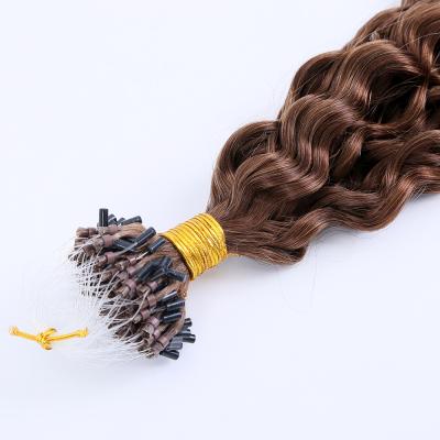 China TopElles Silky Straight Ring Hair Extension Water Wave micro Remy Hair Micro Loop Extensions 100% for sale