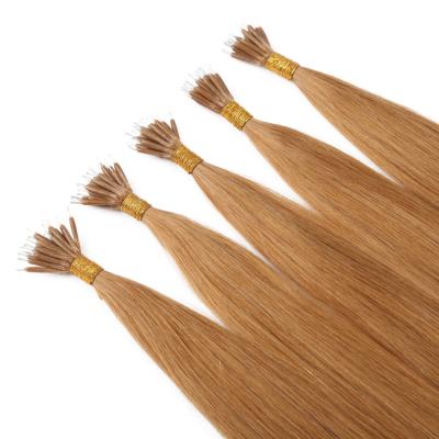 China Silky Straight Pre-bonded Grade 12a Grade Nano Ring Hair Extension TopElles Virgin Hair for sale