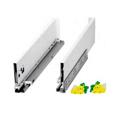 China Single Side Open Hydraulic Soft Narrow Mount Single Push Push Installation Wall Thin Drawer Slides for sale