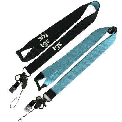 China 2021 Innovative Environmental Friendly Products Customized Wholesale Customized Rope silkscreen label polyester neck strap lanyard with loose security clip for sale