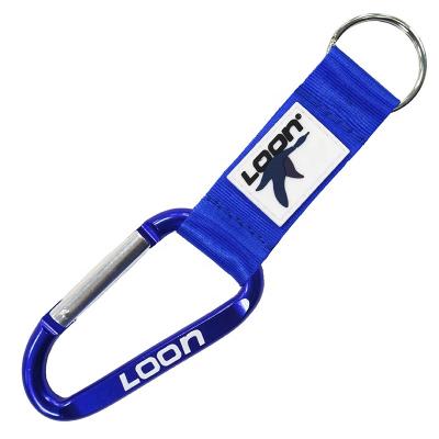 China Customized Wholesale High Quality Environment Friendly Short Logo Bottle Holders PVC Brand Carabiner Key Chain Tie New Promotional Outdoor Items for sale