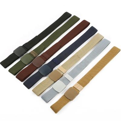 China Wholesale 2022 New Environmentally Friendly Imitation Nylon Belt Men's Canvas Belt Snap Buckle Outdoor Tactical Belt for sale