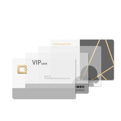 China PVC Business Card Working ID Certificate PVC Material Plastic Transparent Printing Card for sale