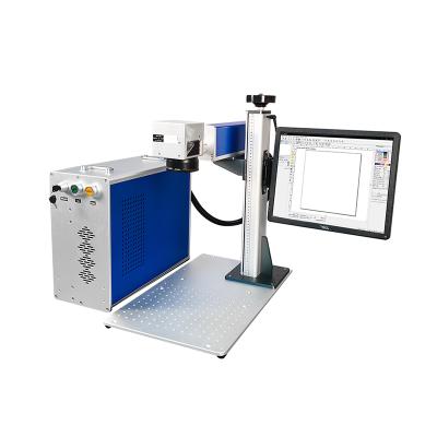 China Mini Fiber Laser Marking Coding Automated Loading Machine for Printing Plastic Pet Tag License Plate Memory ID Card for sale