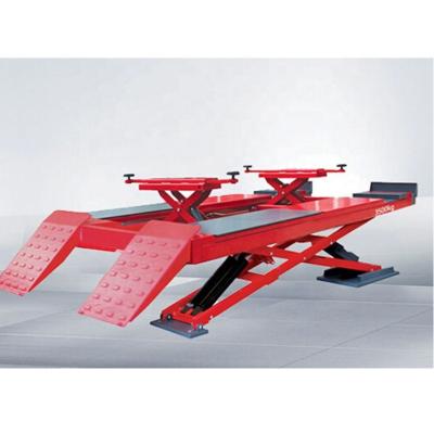 China For Lifting and Repairing Cars Hydraulic Electric Scissor Car Lift for Wheel Alignment with Little Jack for sale