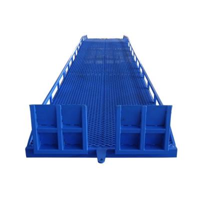 China Easy Certificate 6t, 8t, 10ton Docking Ramp Container Yard Operation CE Adjustable Mobile Loading Ramp For Sale With Support Legs for sale