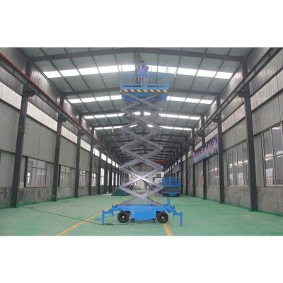 China Building Material Shops Mobile Scissor Lift 10m Platform Height MSL0.5-10 Lift Platform for sale