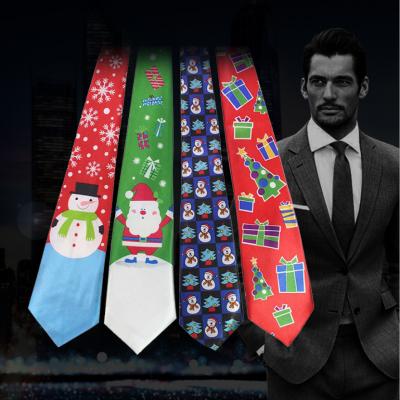 China New Fashion Santa Claus Neckties Christmas 20 Design Christmas Tie Mens Tie for sale