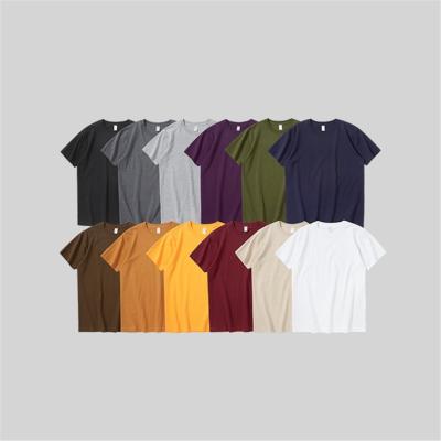 China QUICK DRY high quality solid color men's T-shirt can be customized pure cotton men's summer short sleeve for sale