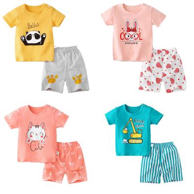 China Summer QUICK DRY Warm Short Suit Kids Cotton Sleeve Sale Teen Girl Clothing Set for sale