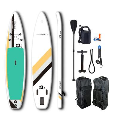 China 2022 unisex new design SUP board 12ft inflatable board with carbon paddle for sale for sale