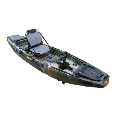 China Hot Selling Rotomolded Plastic 2 Person Point Canoe 2022 Plastic Canoe Kayak With Foot Pedal for sale