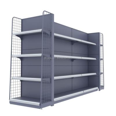 China High Quality Milk White Supermarket Double Sided Supermarket Shelf Large Single Sided Shelves for sale