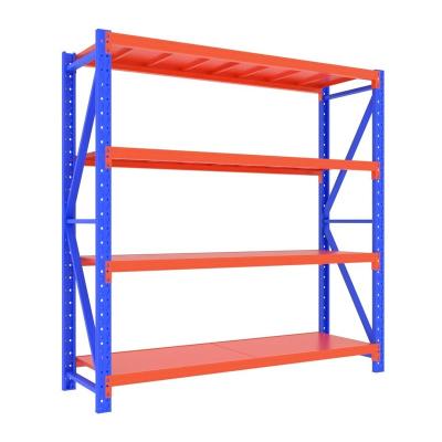 China Corrosion Protection Install Simple Customizable Warehouse Rack Shelf Steel Shelving for sale