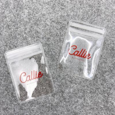 China Custom Moisture Proof Packaging Bags Biodegradable Clear PVC Ziplock Bag Zipper Bag For Jewerly/Earring/Necklace for sale