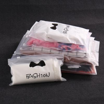 China White PVC Plastic Bag Moisture Proof Custom Stock Zipper Bag For Clothing for sale