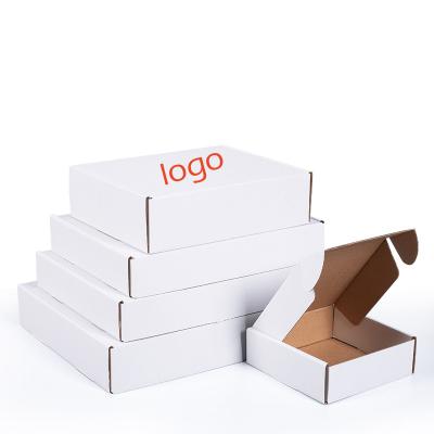 China Custom Wholesale Printing Recyclable Logo Apparel Shipping Cardboard Gift Box Flat Packed Paper Box for sale