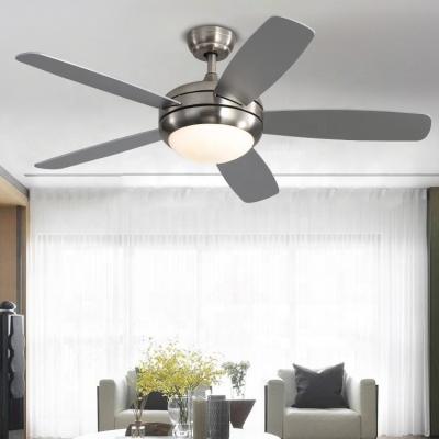 China Good quality modern 5 blades 52 inch decorative indoor white led ceiling fan light with remote control for living room for sale