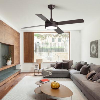 China Best price modern 52inch wood led ceiling fan with 4 blade and chandelier remote control ceiling fans lights for living room for sale