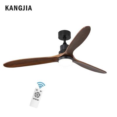 China Best Quality Selling Amazon Decorative Ceiling Fans Modern Hot Motor Remote Control Front Reverse Natural Wood Blades With Light for sale