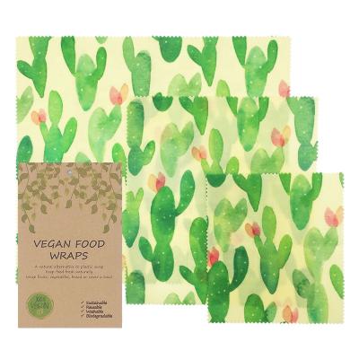 China 100% Nature Soy Wax or Vegan Beeswax Eco-Friendly Food Wraps for sale