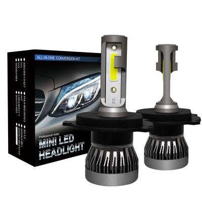 China Aluminum led headlight bulb H4 H7 H11 h4 led lights 4 sides LED headlight X7 6000K 8000LM for sale